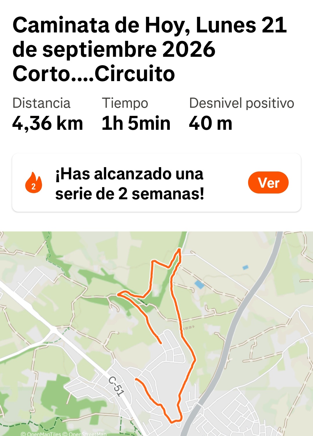 Caminata, lunes 21 de septiembre de 2026 — foto 1 de 3