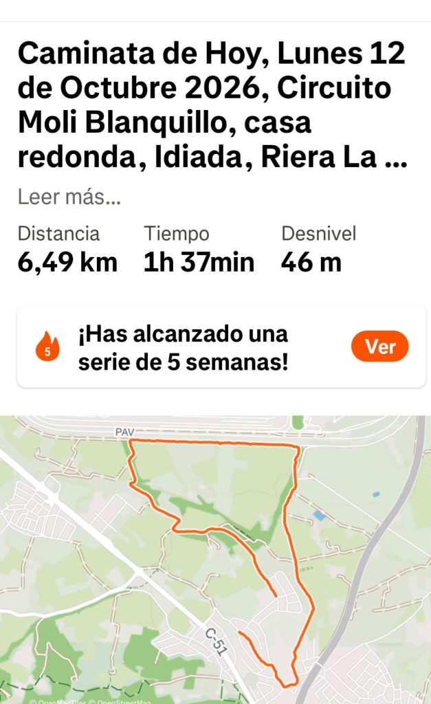 Caminata, lunes 12/10/2026 — foto 1 de 3