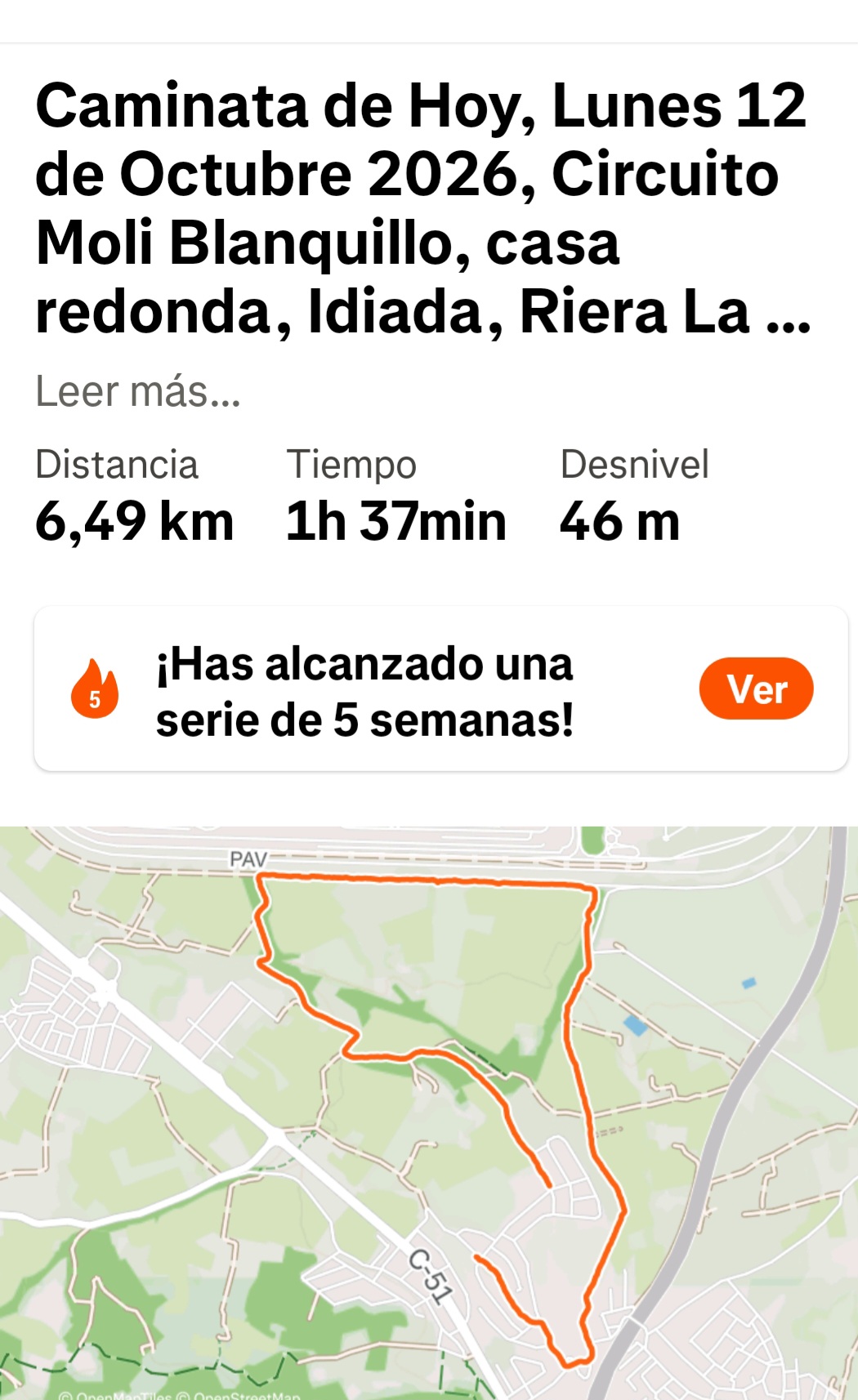 Caminata, lunes 12/10/2026 — foto 1 de 3